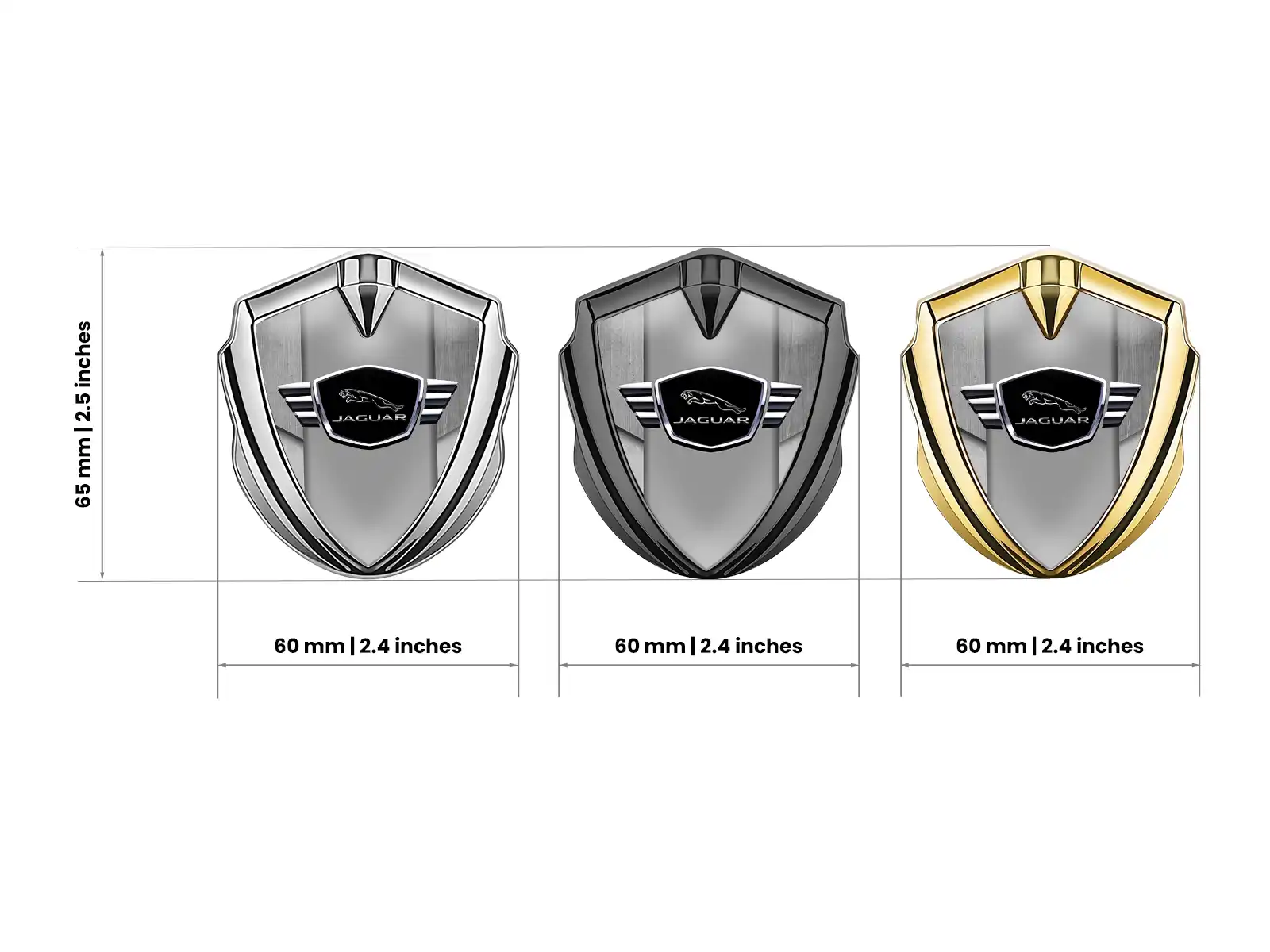 Jaguar Emblem Silicon Badge Luxury Design Alloy Edge